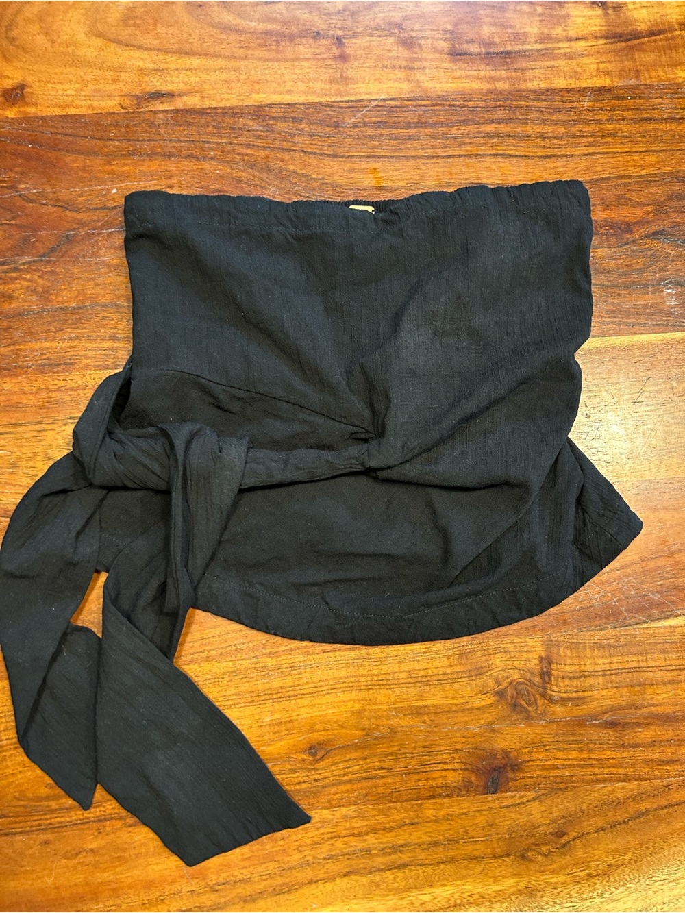 Free people black side tie cropped tube top - Picture 5 of 6